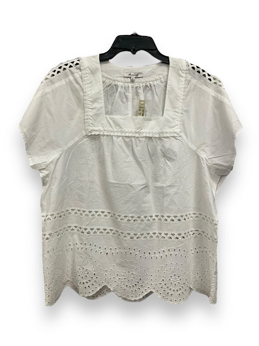 White Top Short Sleeve Madewell, Size Xl
