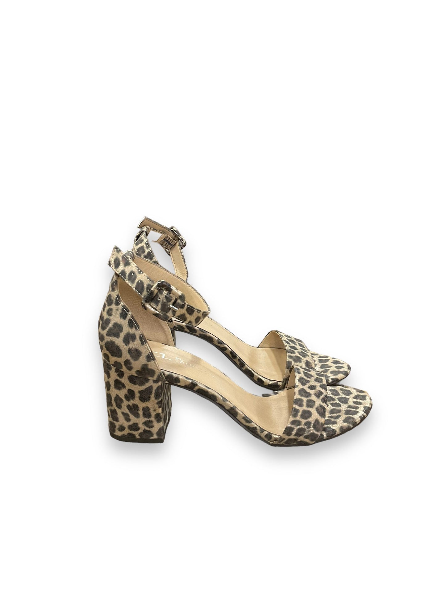 Animal Print Sandals Heels Block Cl By Chinese Laundry, Size 7.5