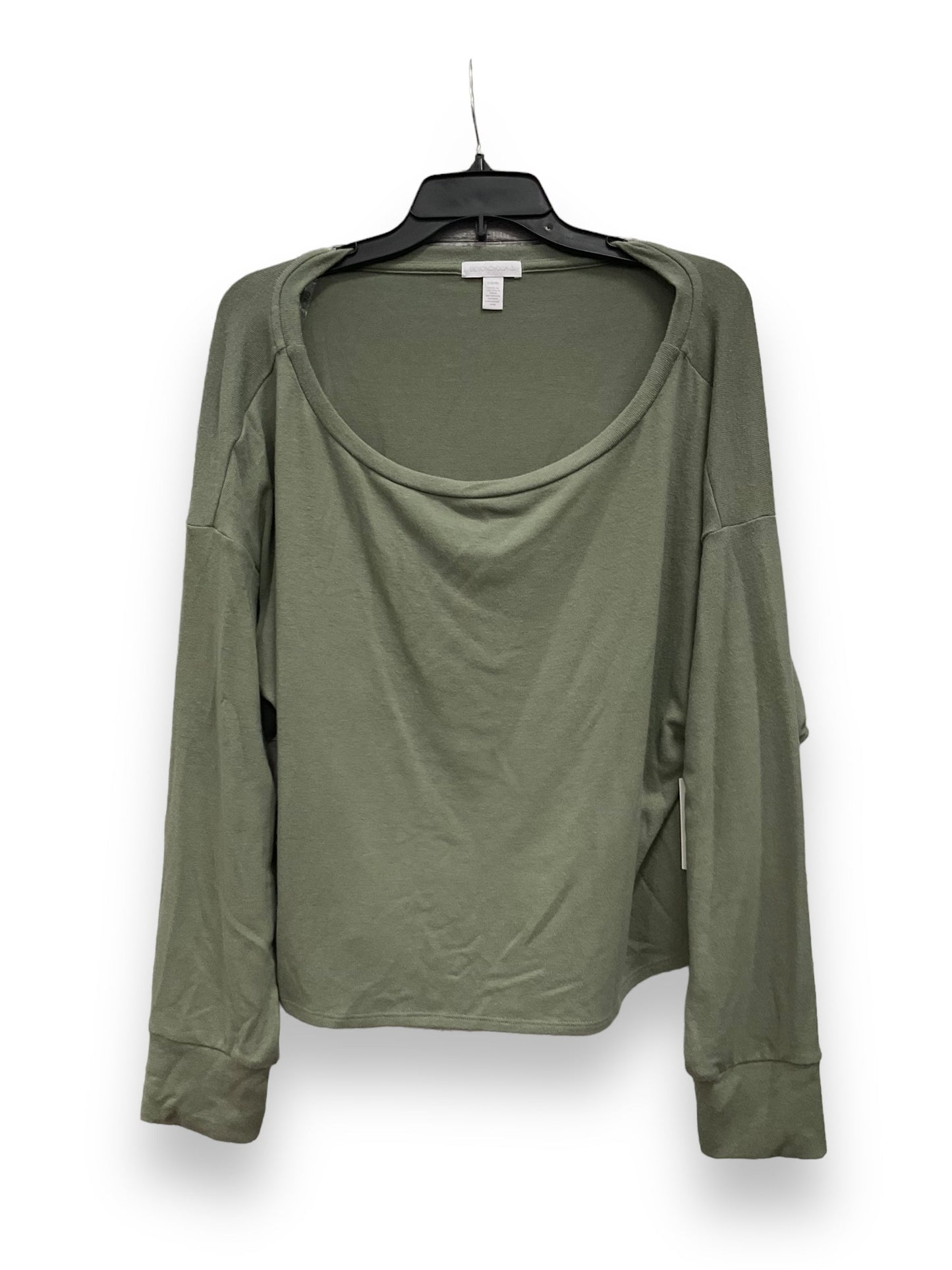 Athletic Top Long Sleeve Crewneck By Beyond Yoga In Green, Size: L