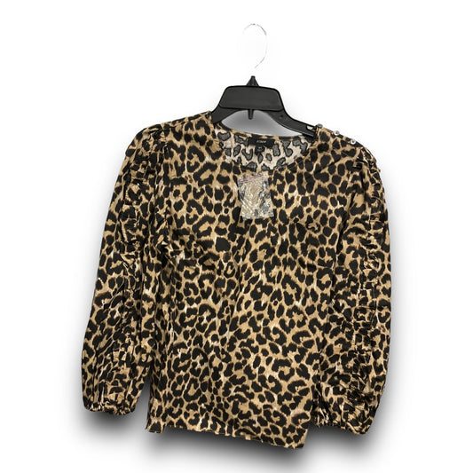 Top Long Sleeve By J. Crew In Animal Print, Size: Xs