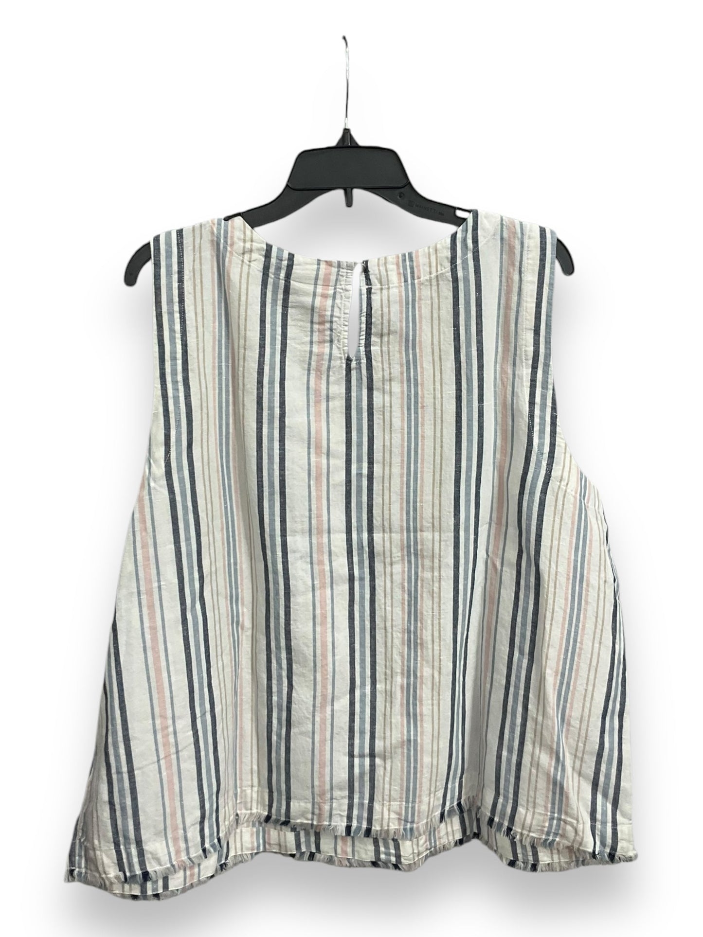 Top Sleeveless By Liz Claiborne In Striped Pattern, Size: Xxl