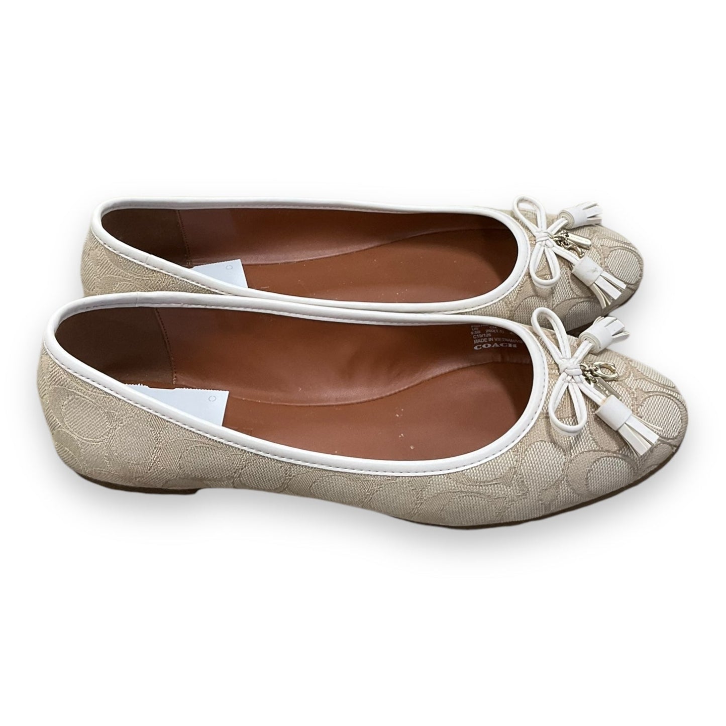 Shoes Flats By Coach In Tan, Size: 9.5