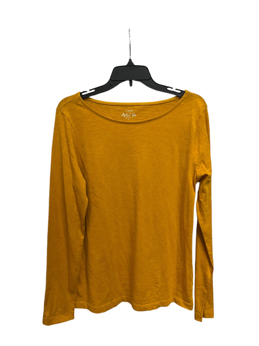 Top Long Sleeve Basic By J. Crew In Yellow, Size: L