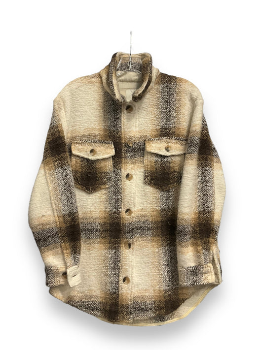 Jacket Shirt By Joie In Plaid Pattern, Size: S