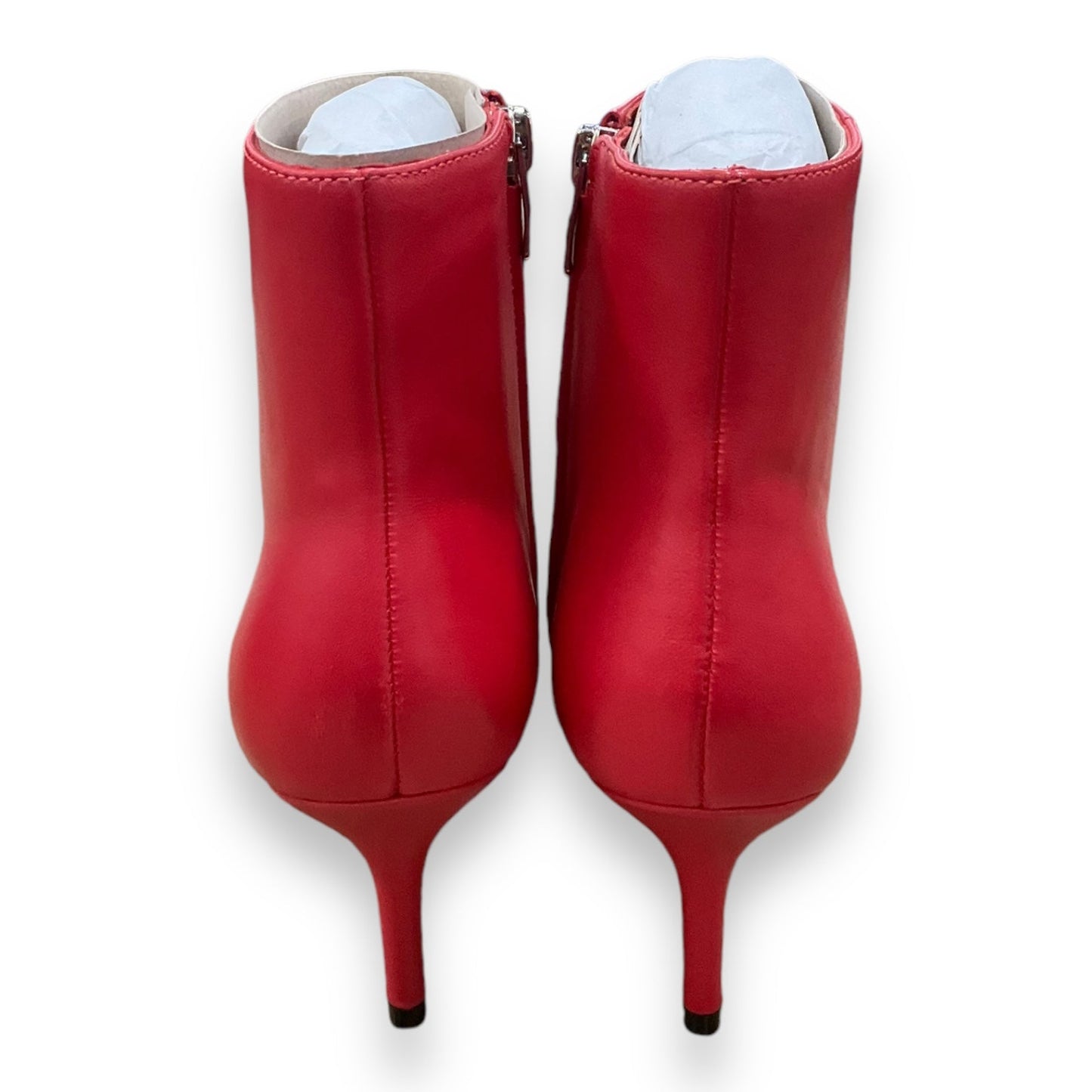 Boots Ankle Heels By Nine West In Red, Size: 7