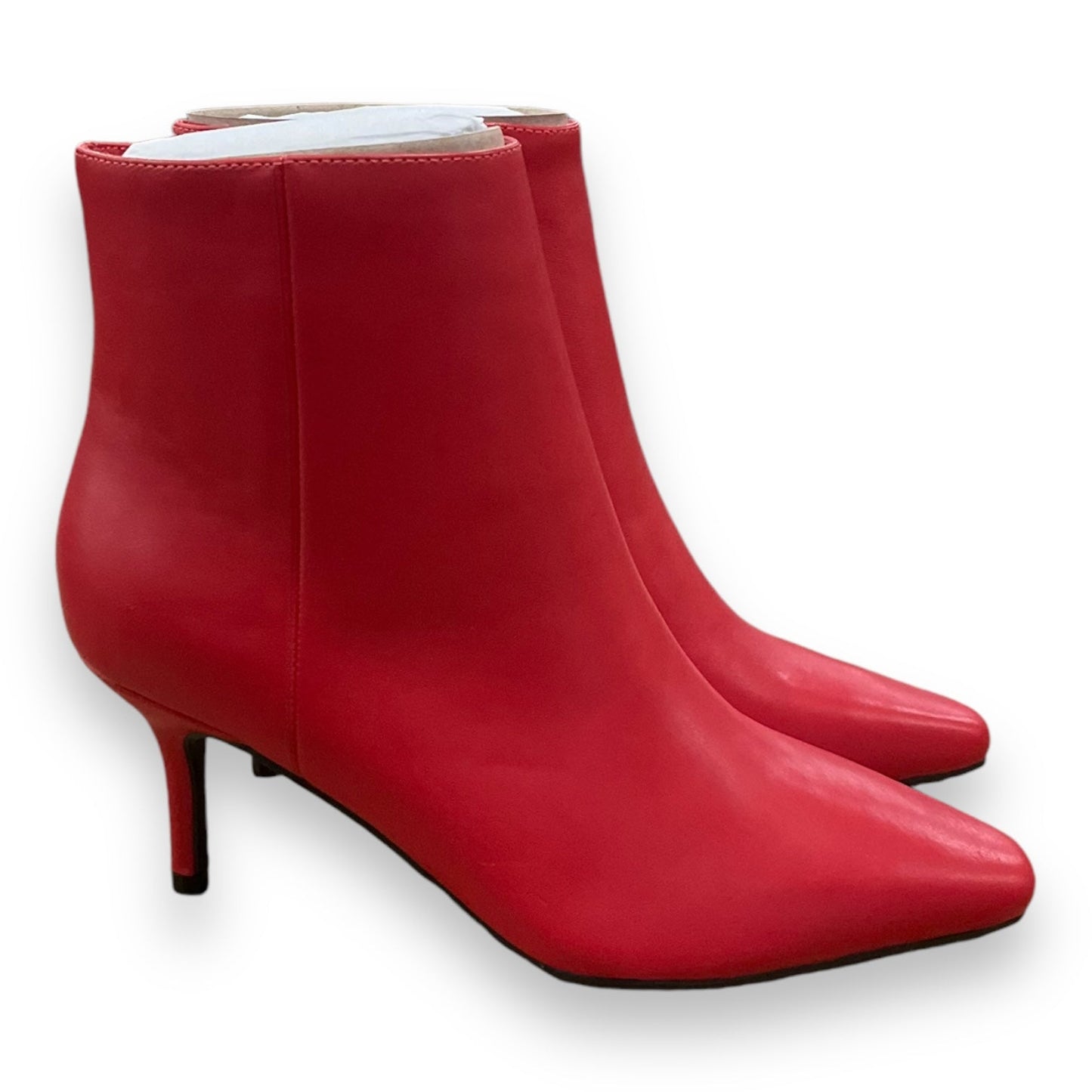 Boots Ankle Heels By Nine West In Red, Size: 7