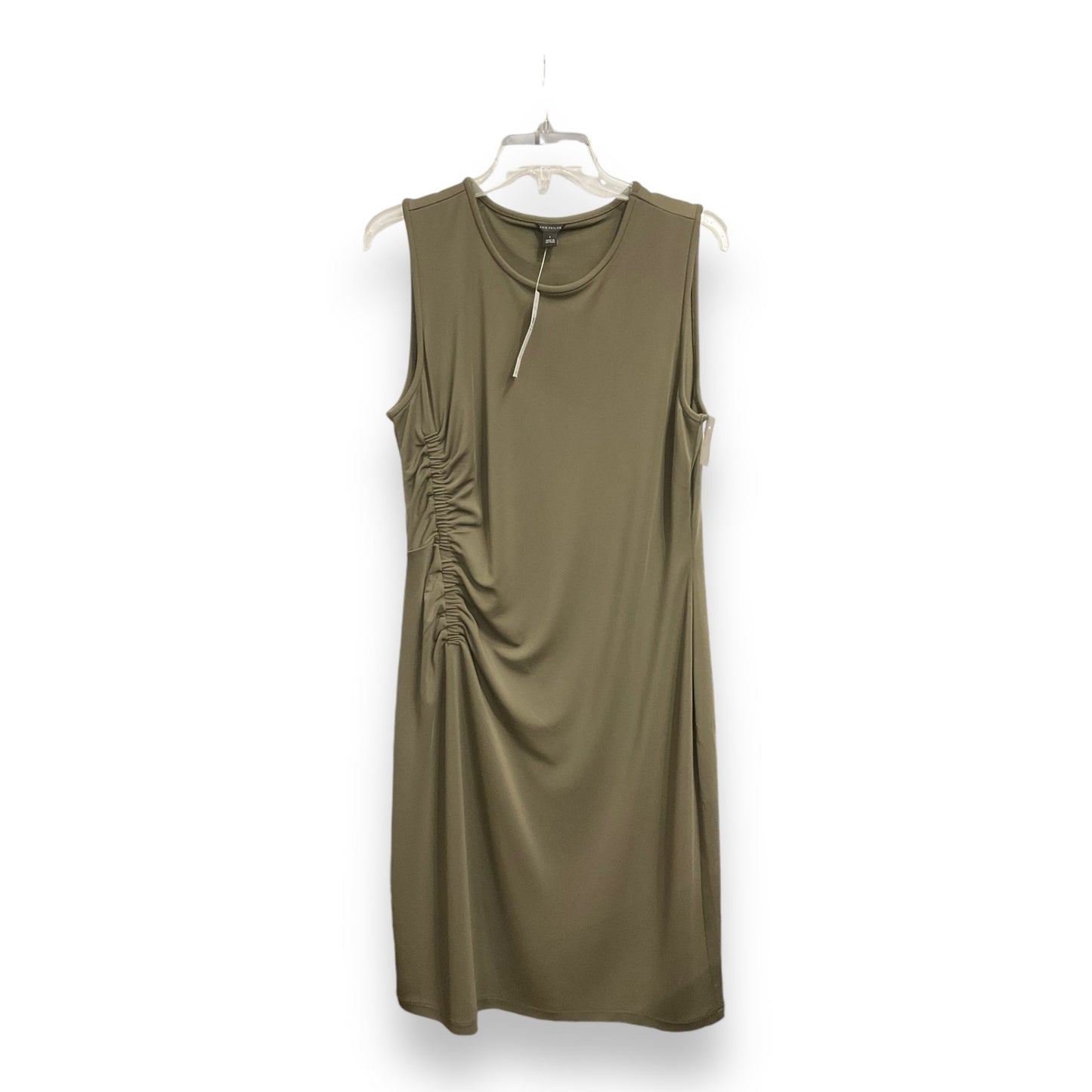 Dress Casual Midi By Ann Taylor In Green, Size: L