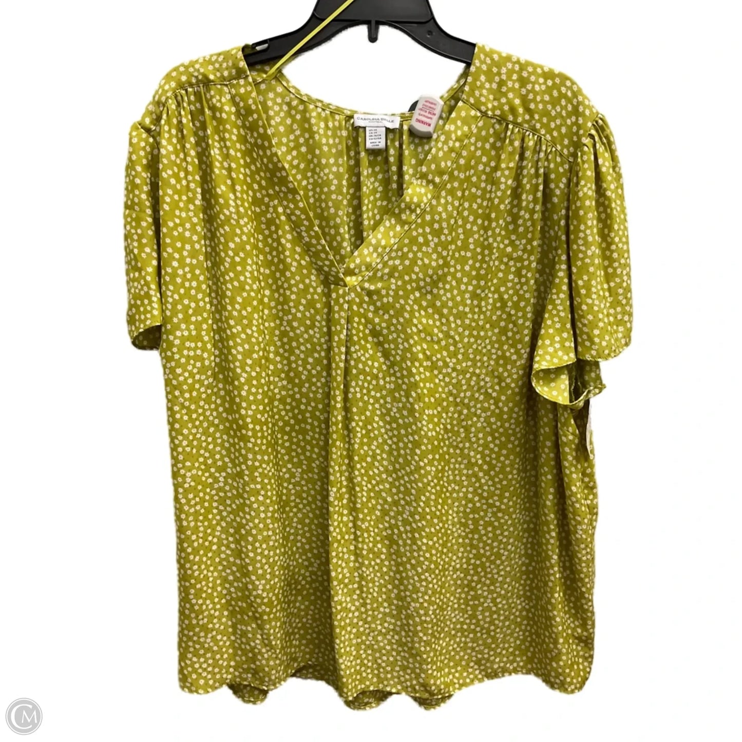 Blouse Short Sleeve By Carolina Belle In Green, Size: 3x