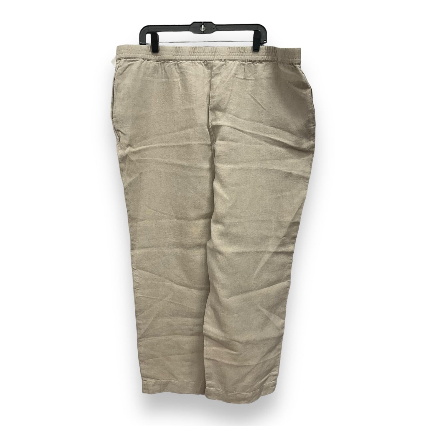 Tan Pants Linen J. Jill, Size 2x