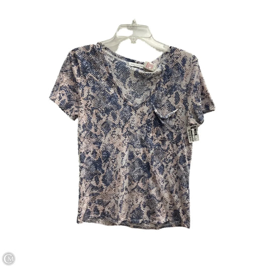 Top Short Sleeve By Socialite In Snakeskin Print, Size: S
