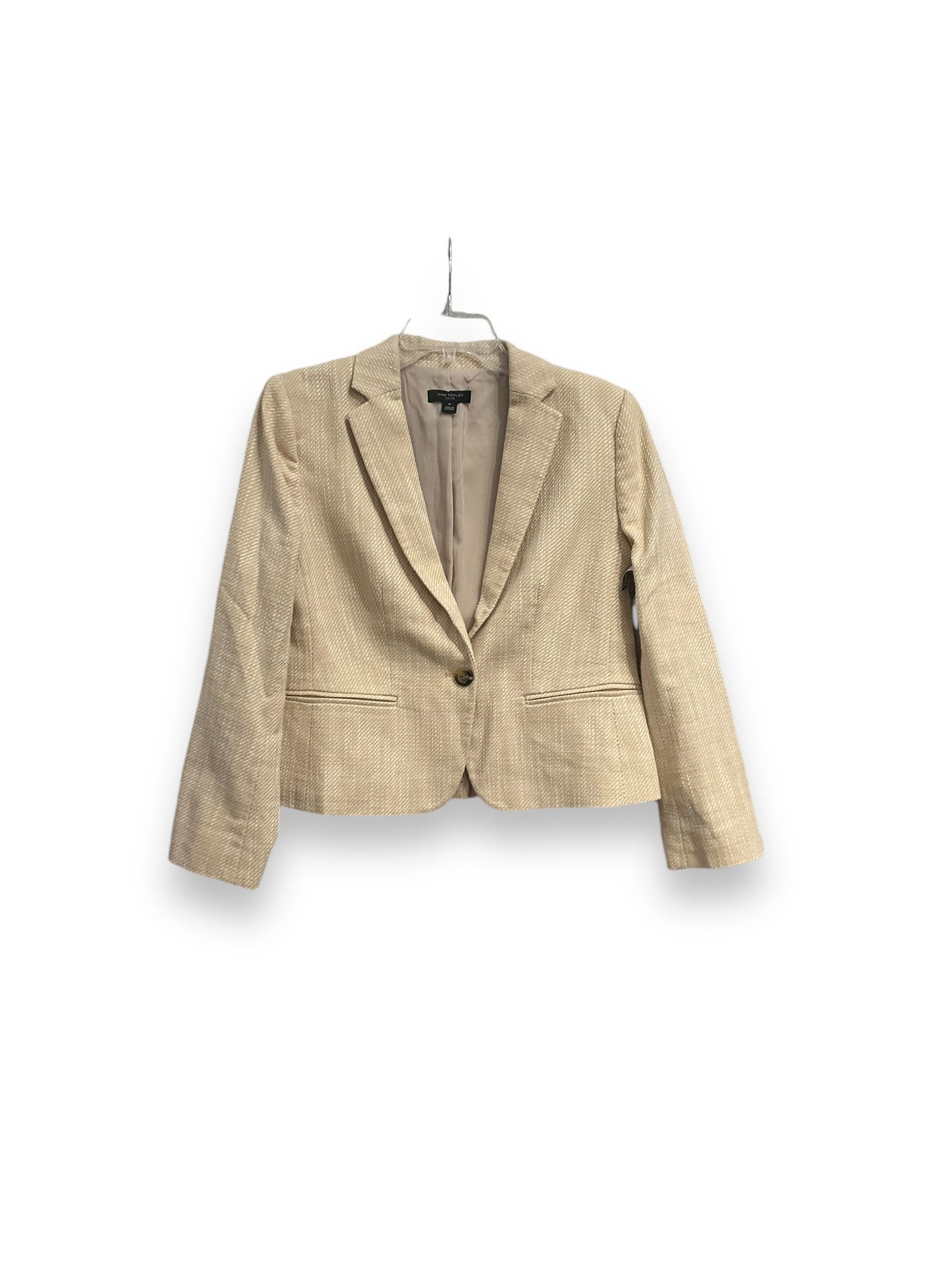 Blazer By Ann Taylor In Cream, Size: S