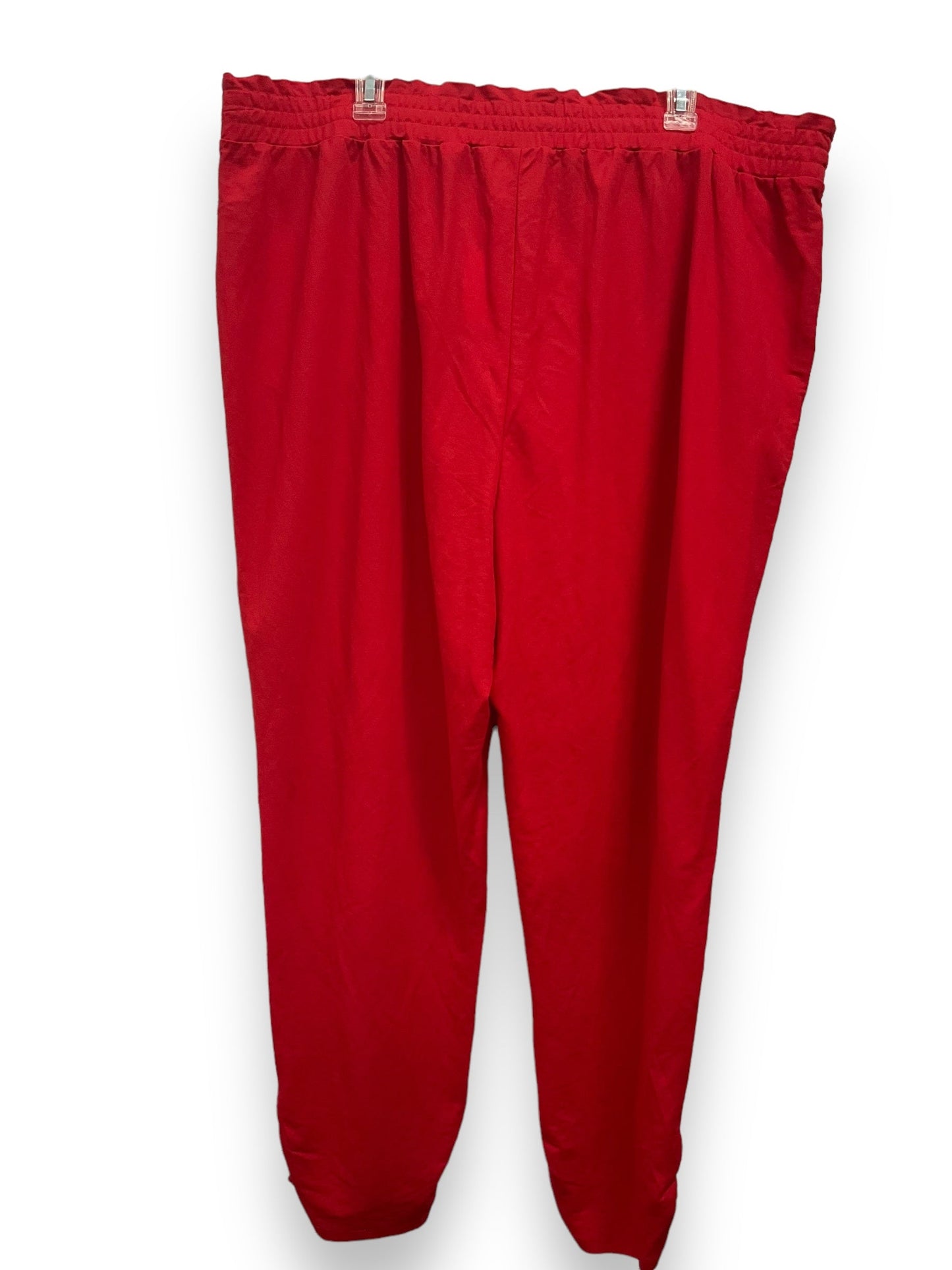 Red Pants Linen Cato, Size 3x