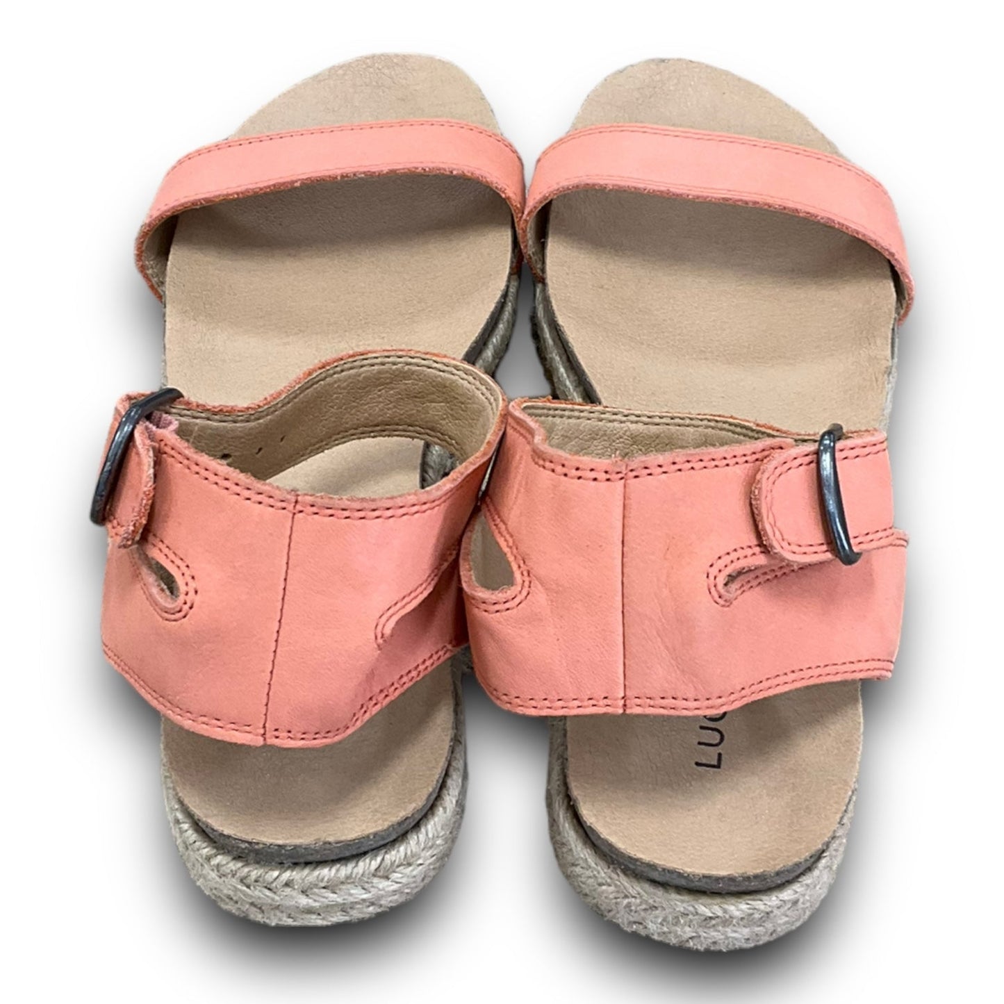 Peach Sandals Flats Lucky Brand, Size 6.5