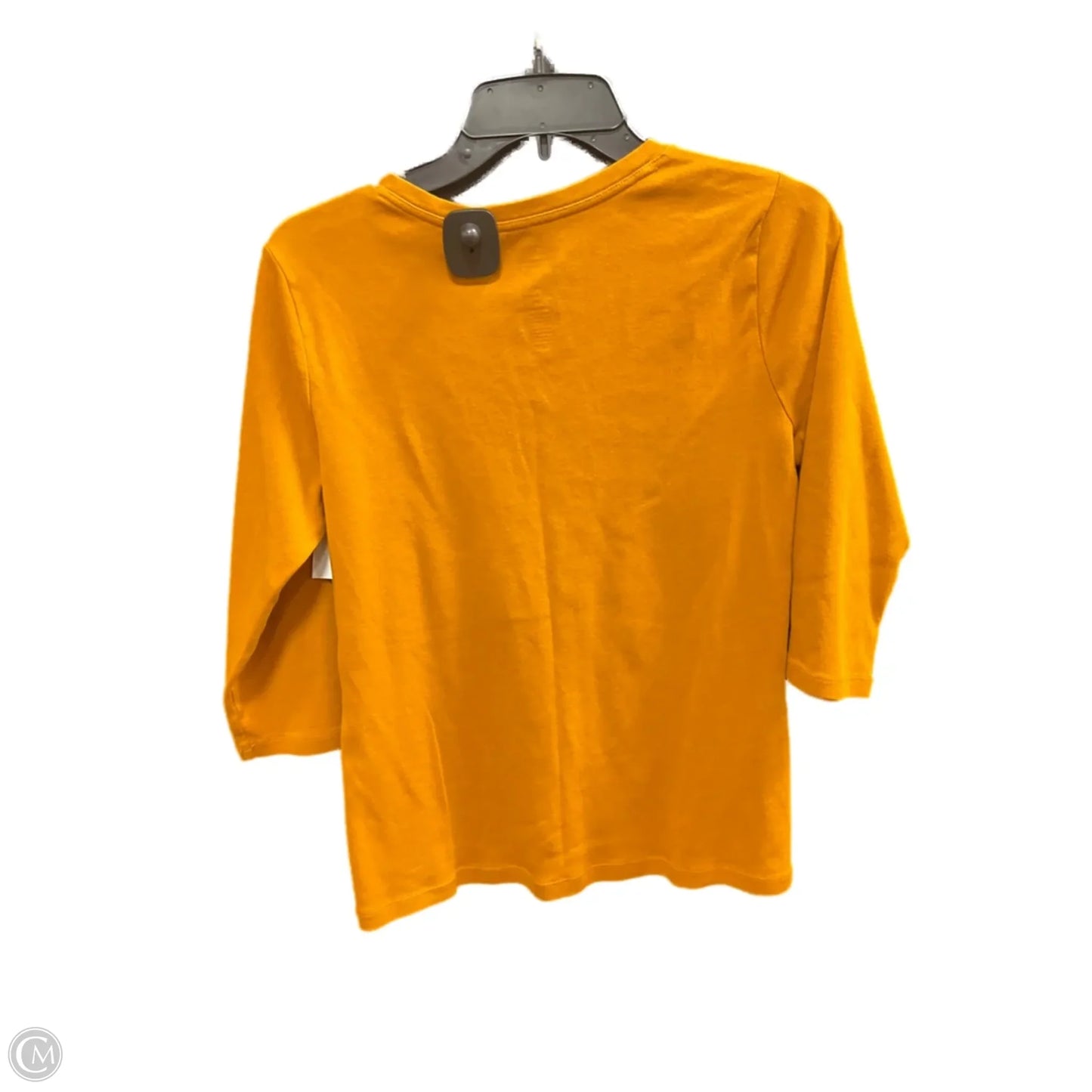 Top 3/4 Sleeve Basic By St Johns Bay In Yellow, Size: M