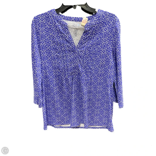 Top 3/4 Sleeve By Croft And Barrow In Purple, Size: S