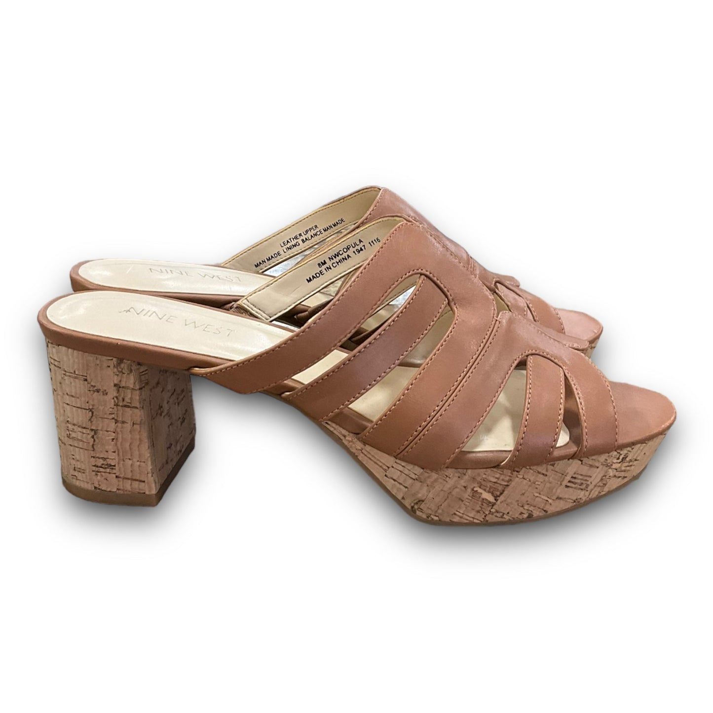 Sandals Heels Wedge By Nine West  Size: 8