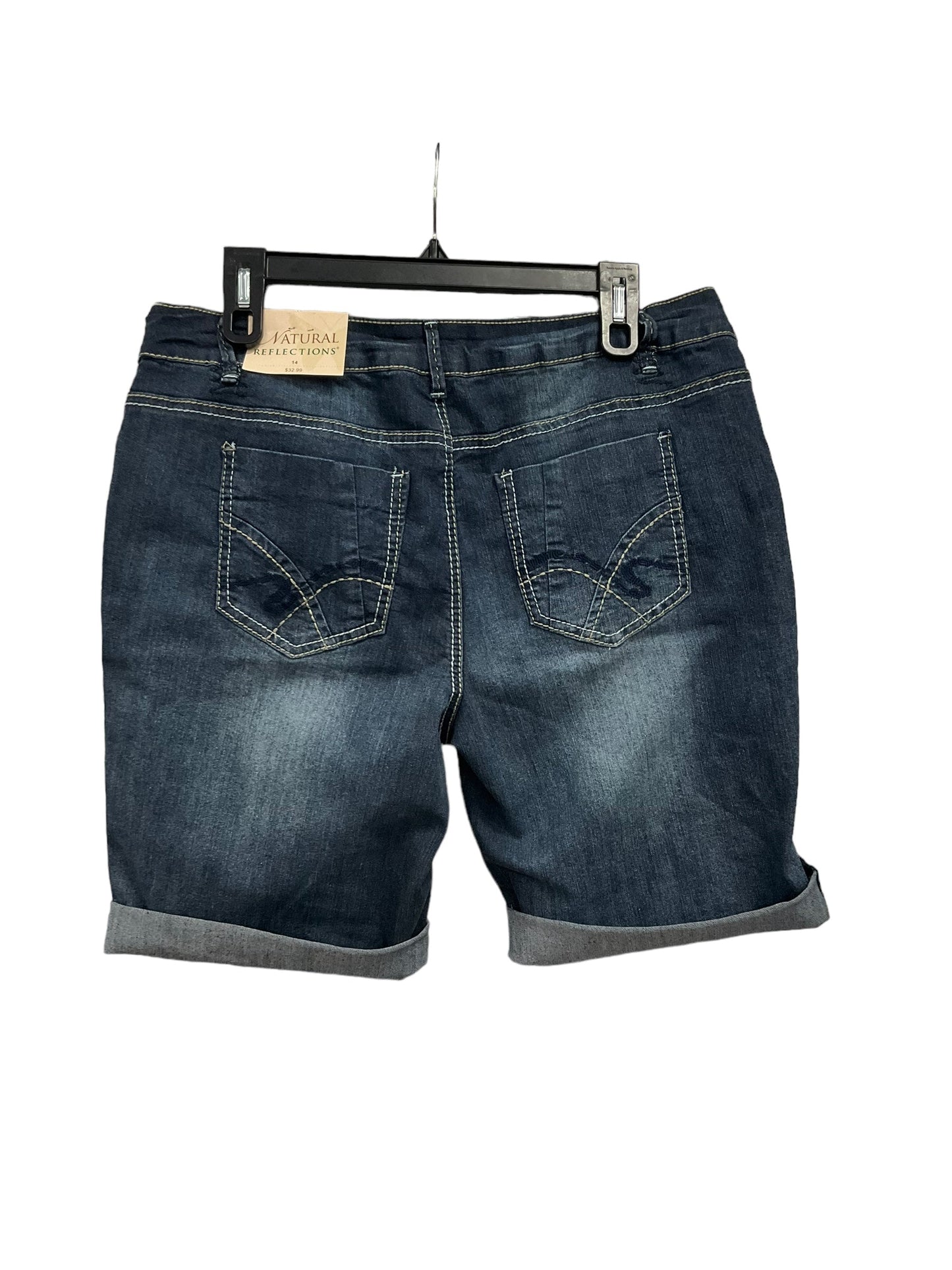 Blue Denim Shorts Natural Reflections, Size 14
