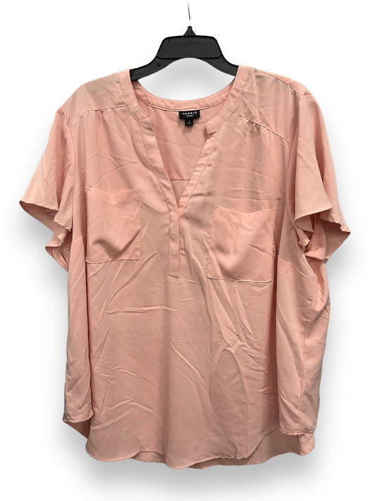 Pink Blouse Short Sleeve Torrid, Size 3x