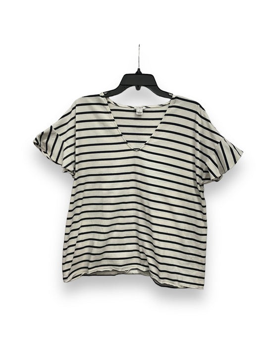 Striped Pattern Top Short Sleeve J. Crew, Size Xl