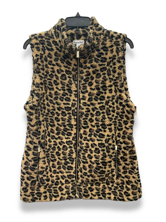 Animal Print Vest Faux Fur & Sherpa Calvin Klein, Size M