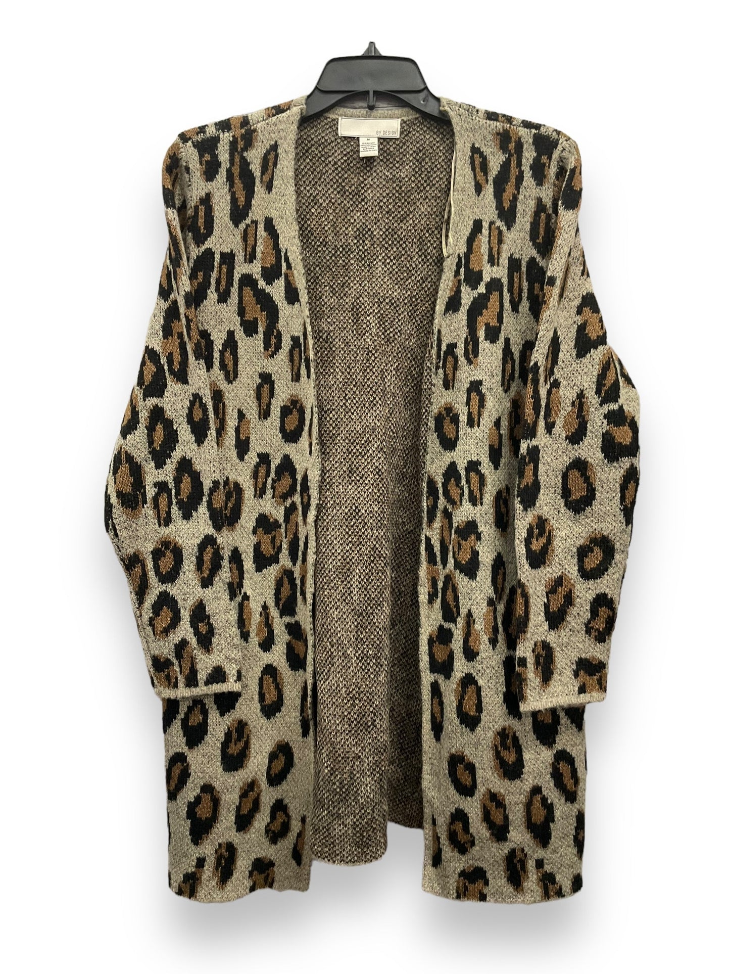 Animal Print Cardigan By Design, Size M