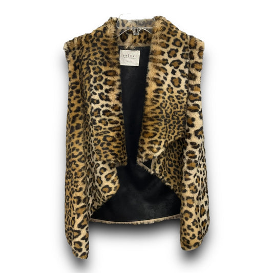 Vest Faux Fur & Sherpa By Velvet In Animal Print, Size: S