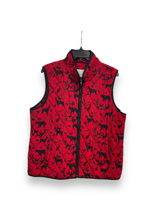 Vest Puffer & Quilted By Coldwater Creek In Red, Size: L