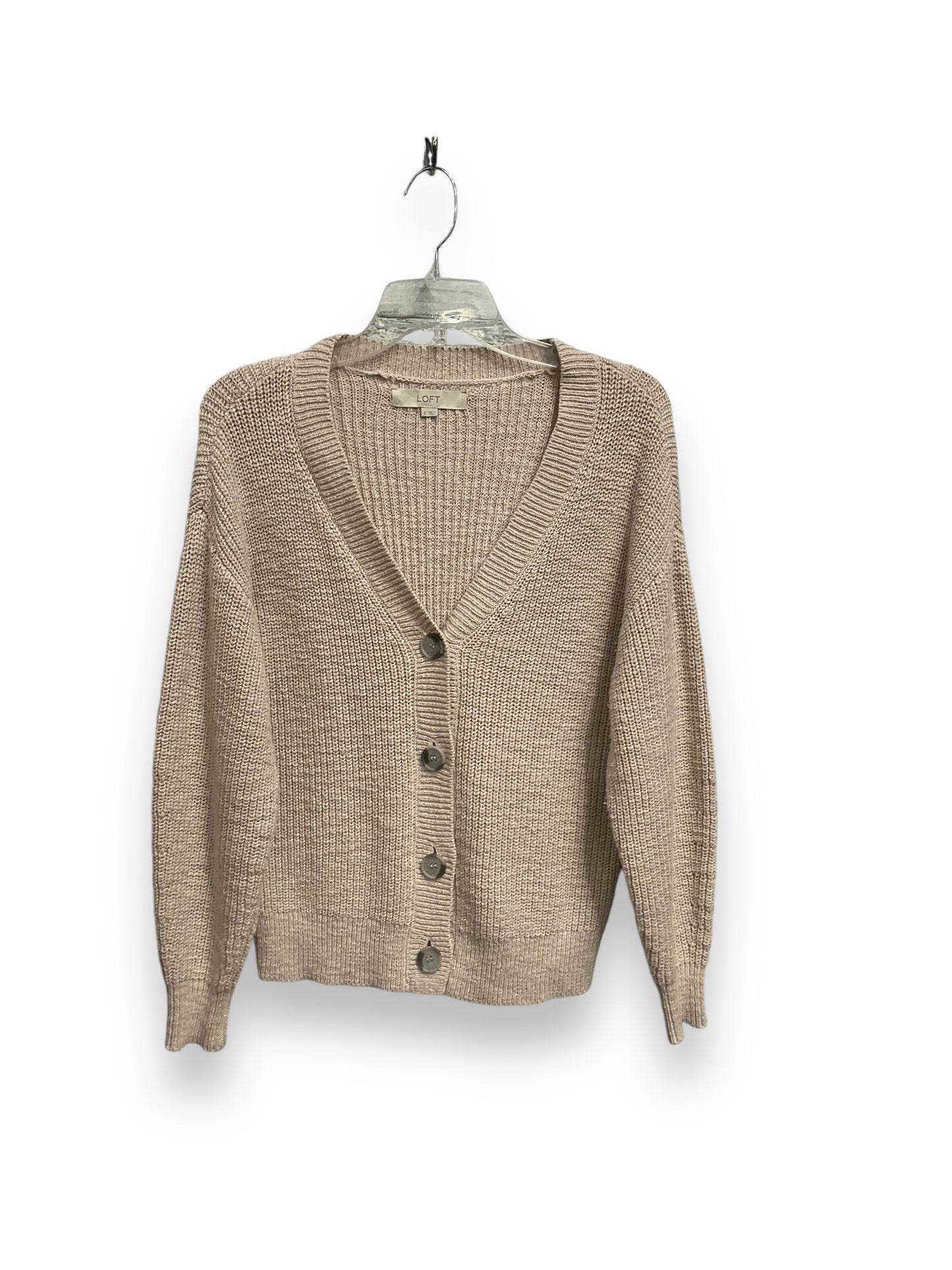 Sweater Cardigan By Loft In Pink, Size: S