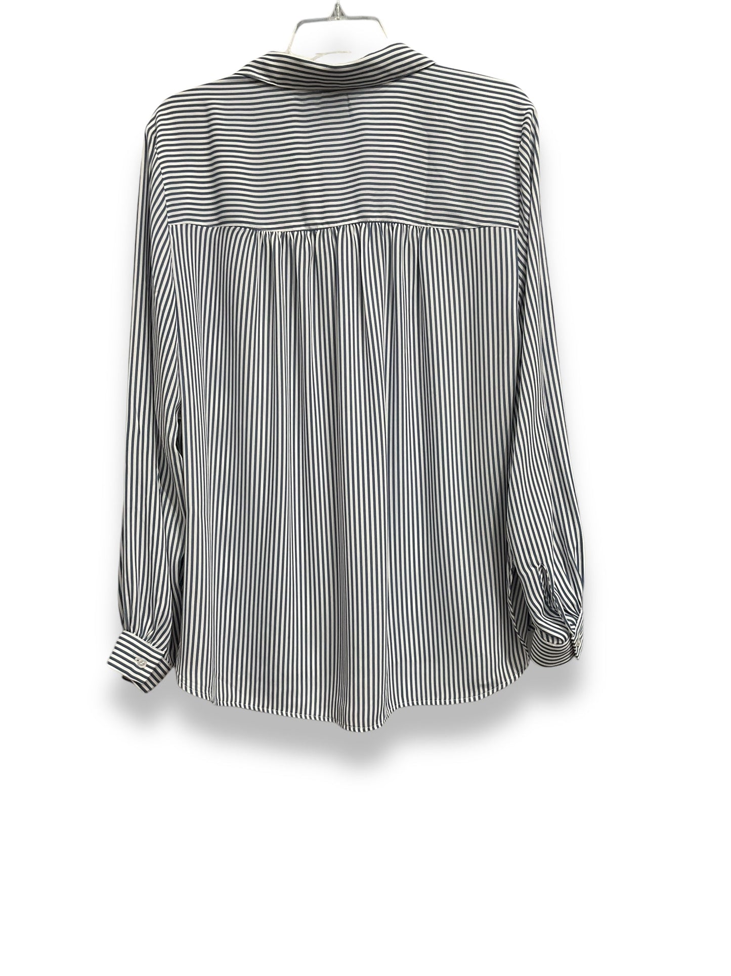 Blouse Long Sleeve By H&m In Striped Pattern, Size: Xl