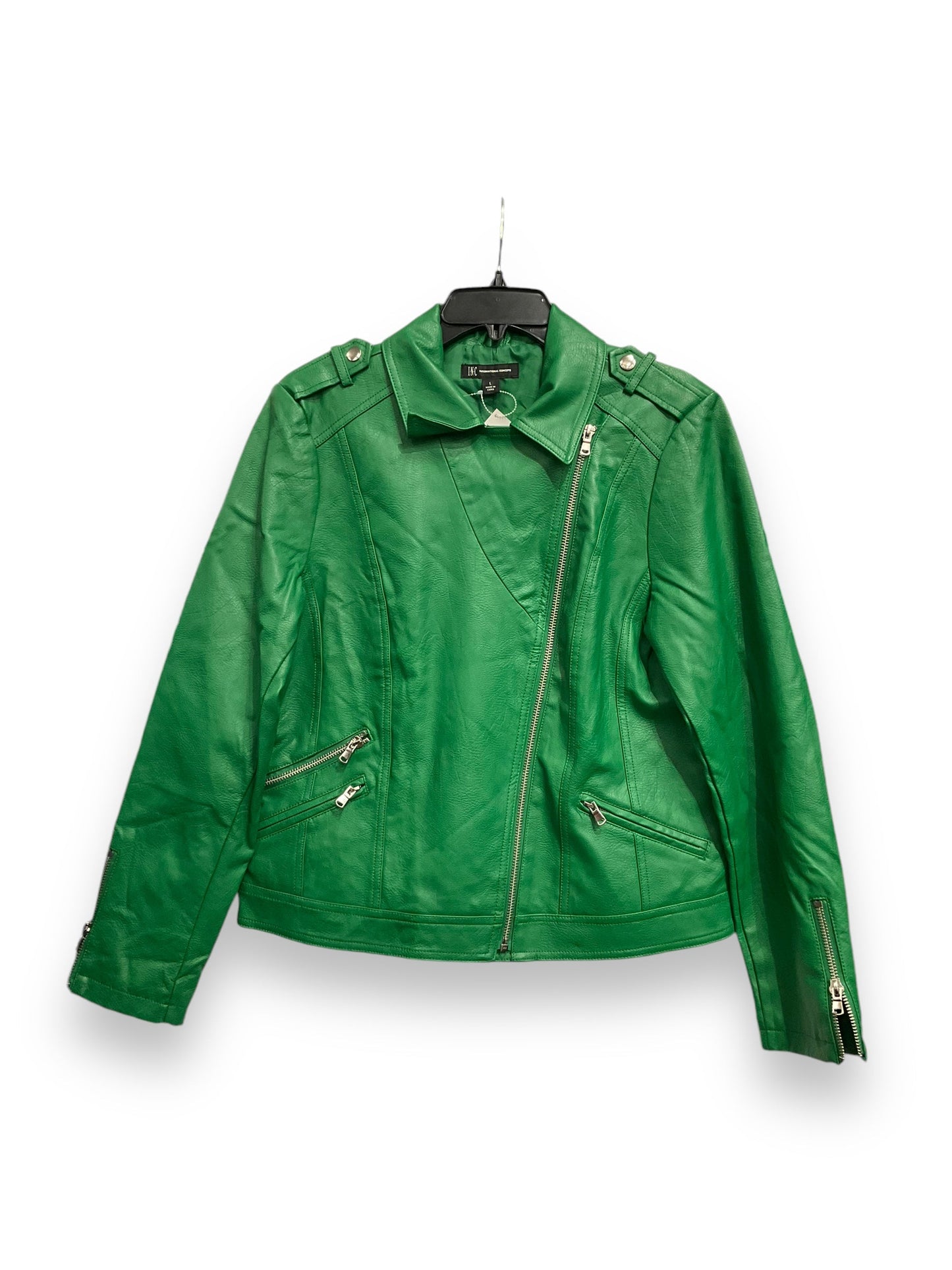 Jacket Moto By Inc In Green, Size: L