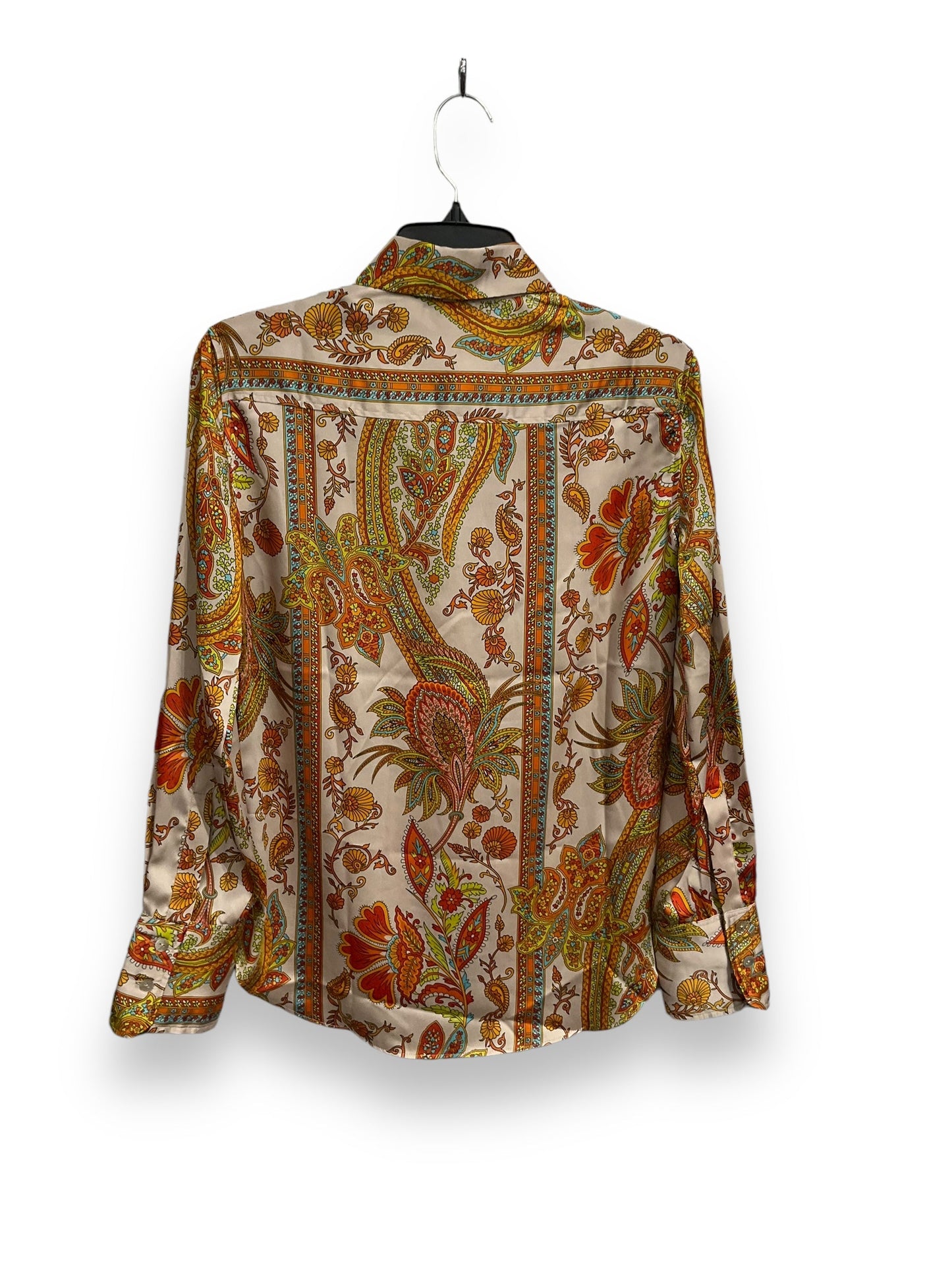 Blouse Long Sleeve By Mng In Multi-colored, Size: S