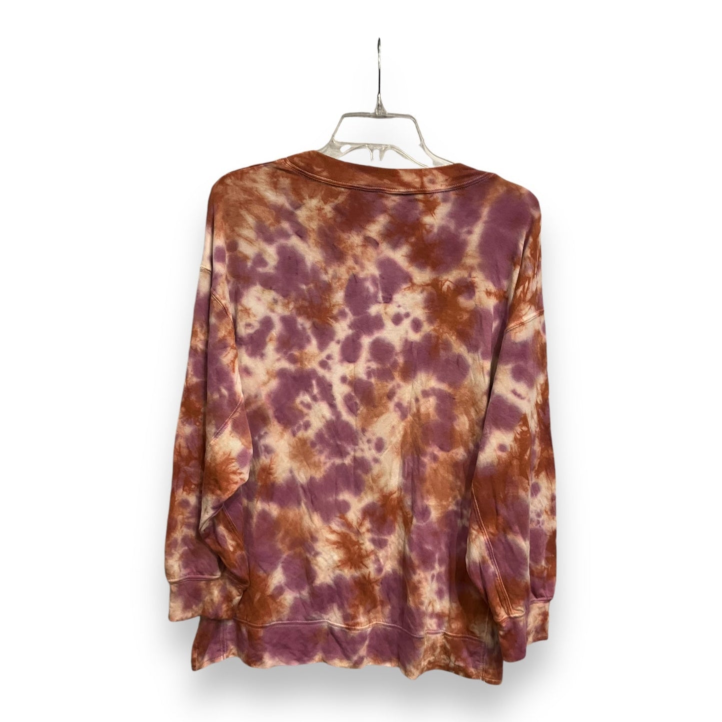 Athletic Top Long Sleeve Collar By Joy Lab In Tie Dye Print, Size: S