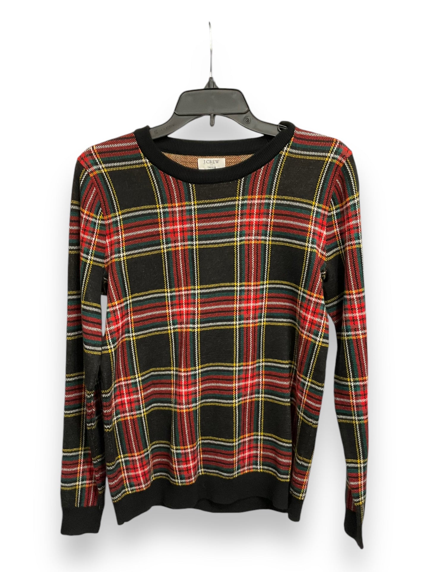 Sweater By J. Crew In Plaid Pattern, Size: S