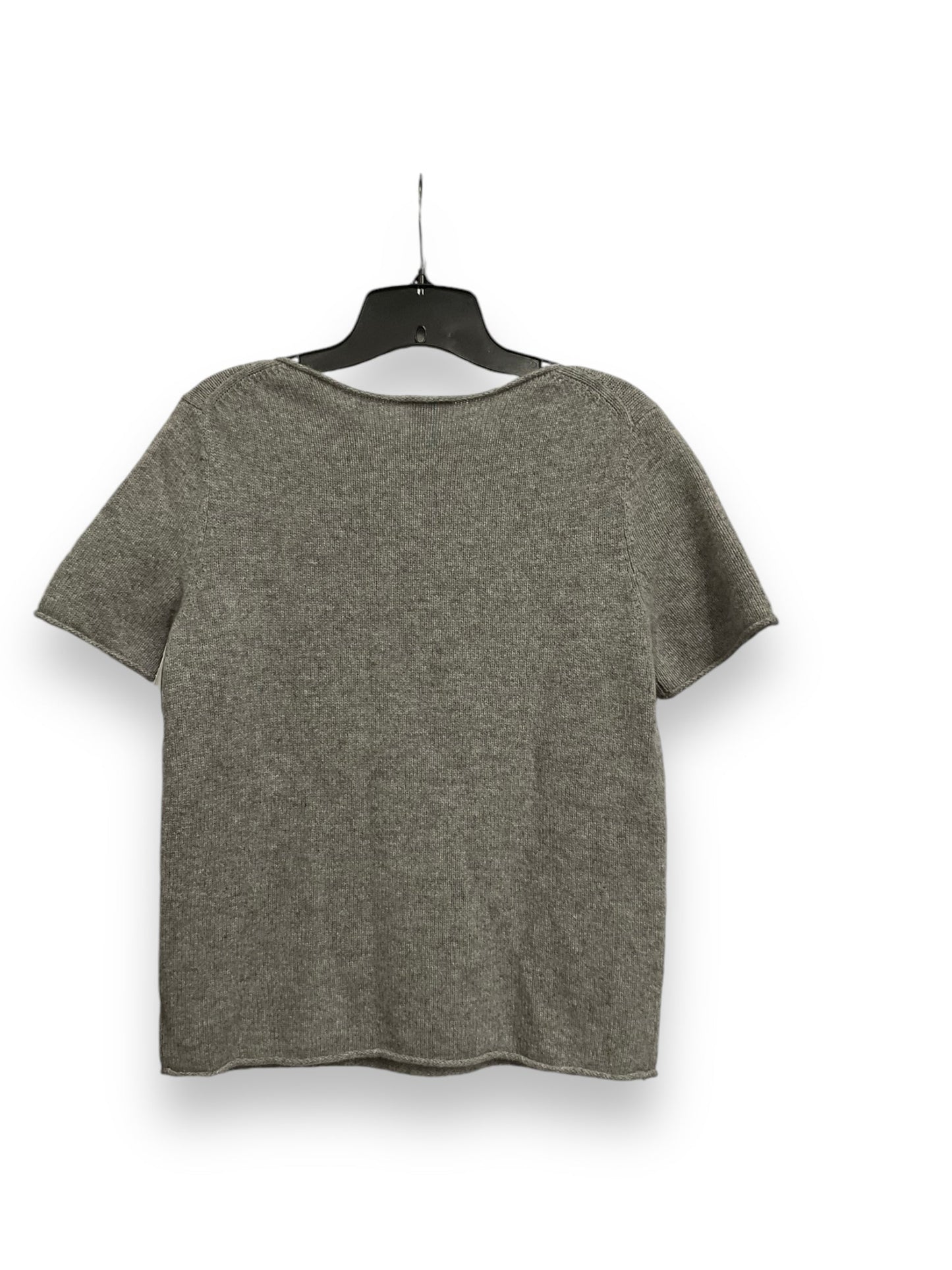 Sweater Short Sleeve By Theory In Grey, Size: M