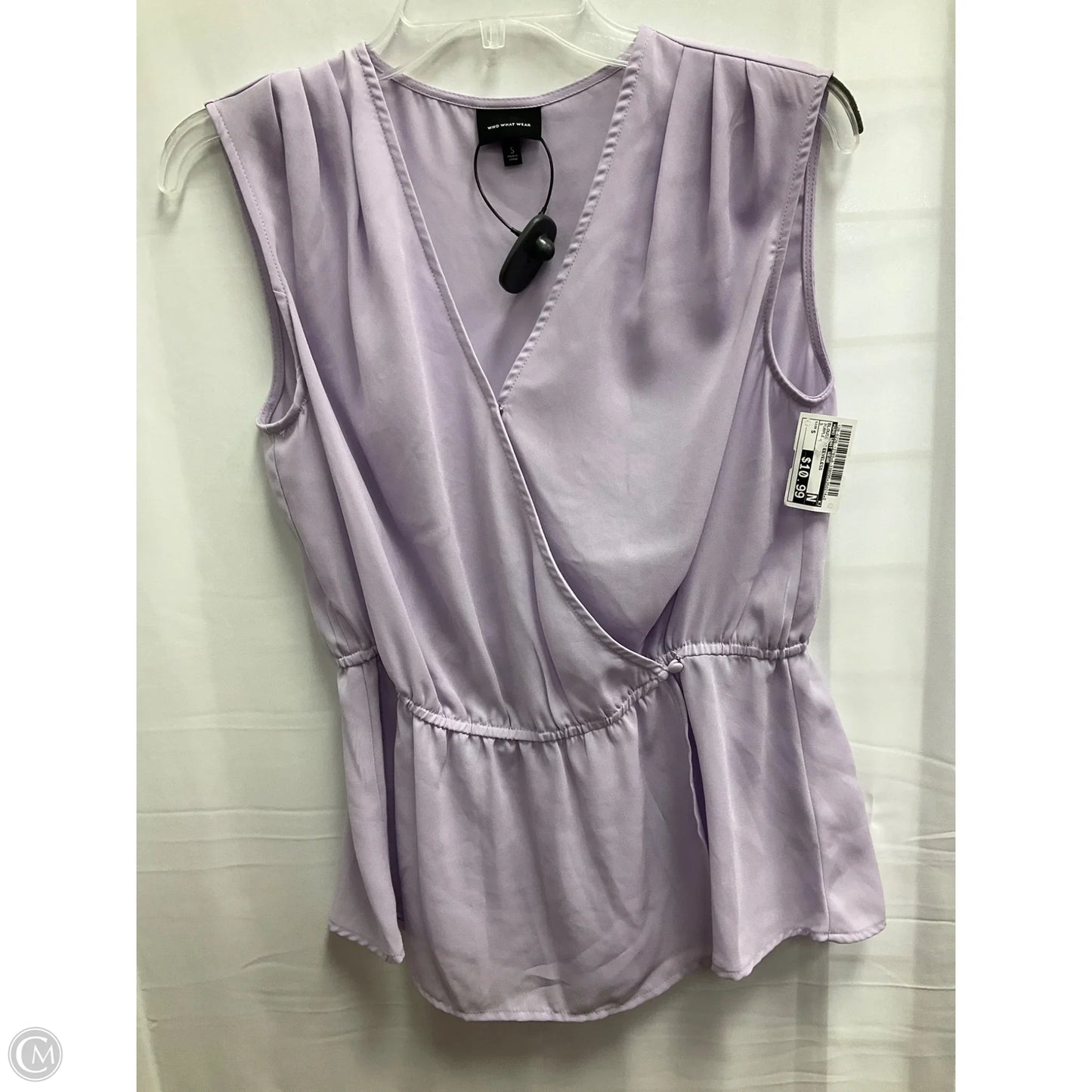 Blouse Sleeveless By Who What Wear In Purple, Size: S
