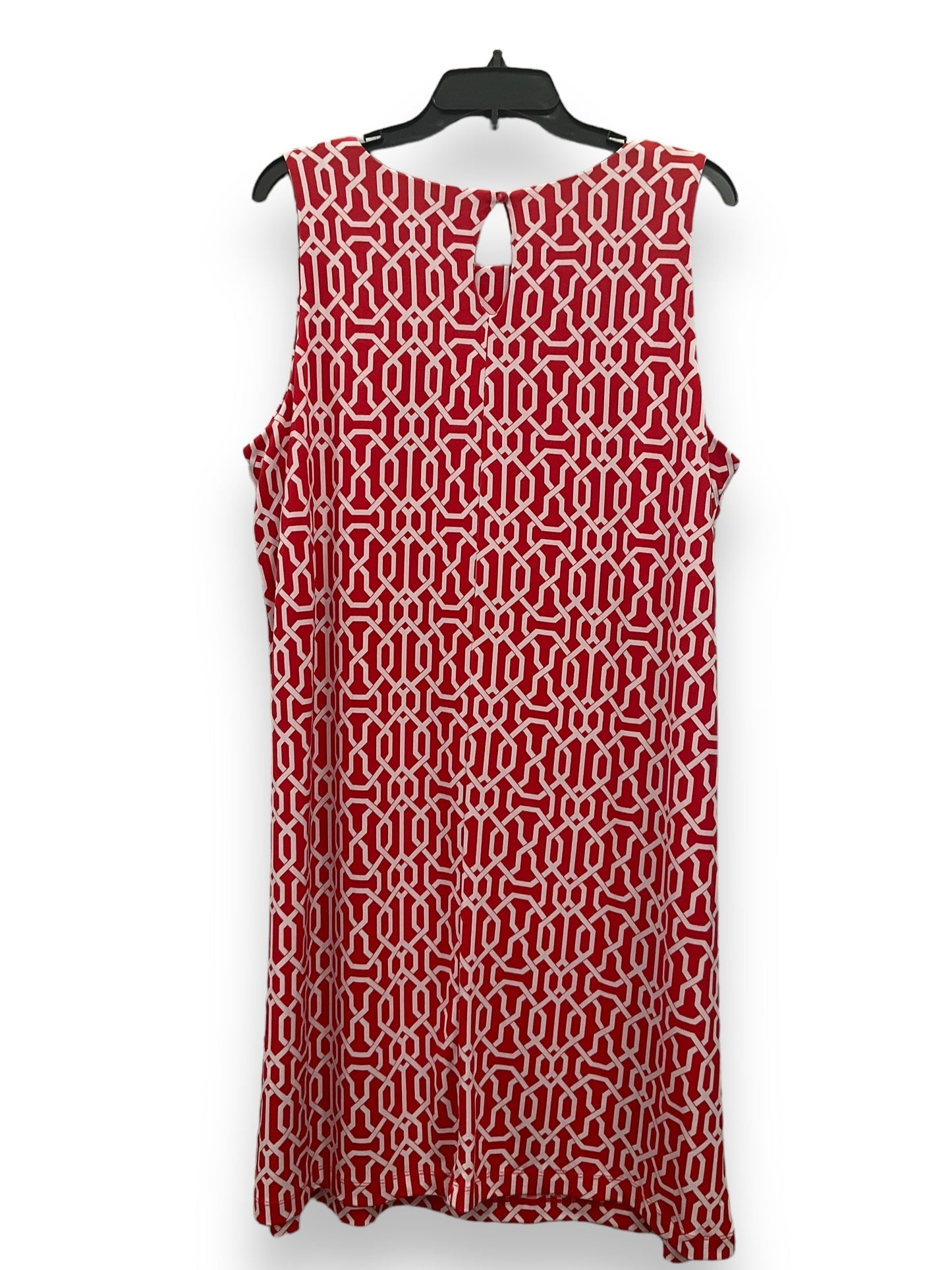 Red & White Dress Casual Short George, Size Xl