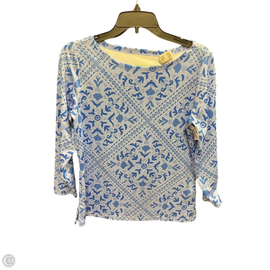 Top 3/4 Sleeve By Vineyard Vines In Blue, Size: S
