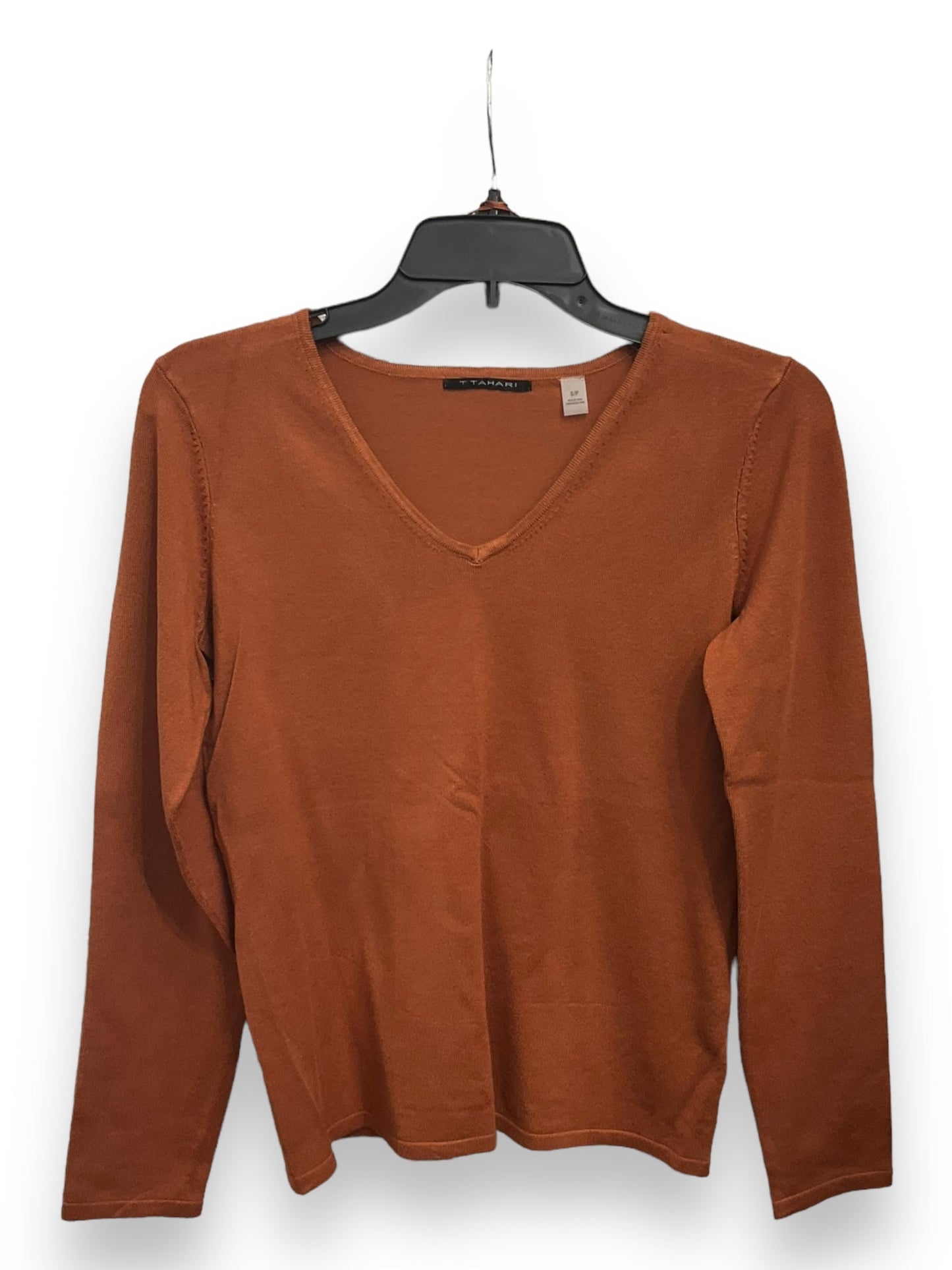 Top Long Sleeve By Tahari By Arthur Levine In Orange, Size: S