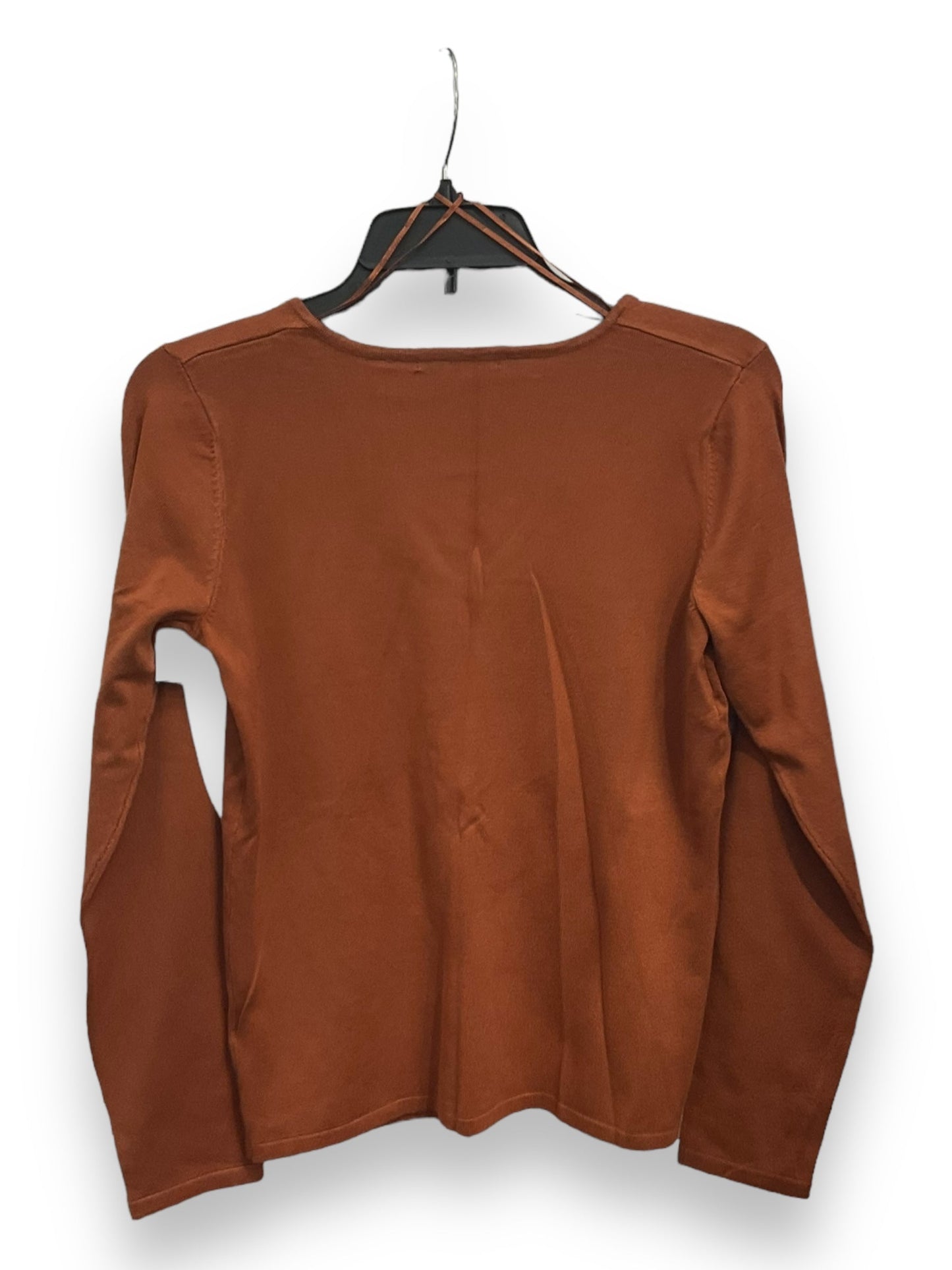 Top Long Sleeve By Tahari By Arthur Levine In Orange, Size: S