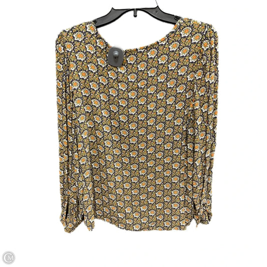 Top Long Sleeve By Loft In Floral Print, Size: M