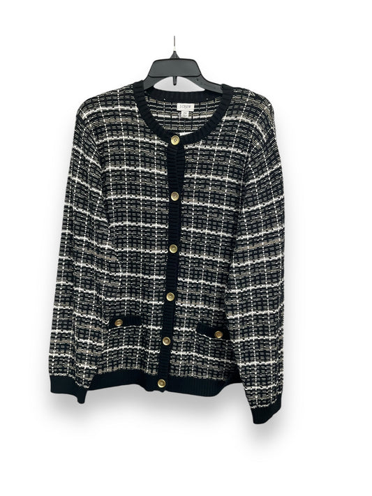 Cardigan By J. Crew In Black & White, Size: 2x