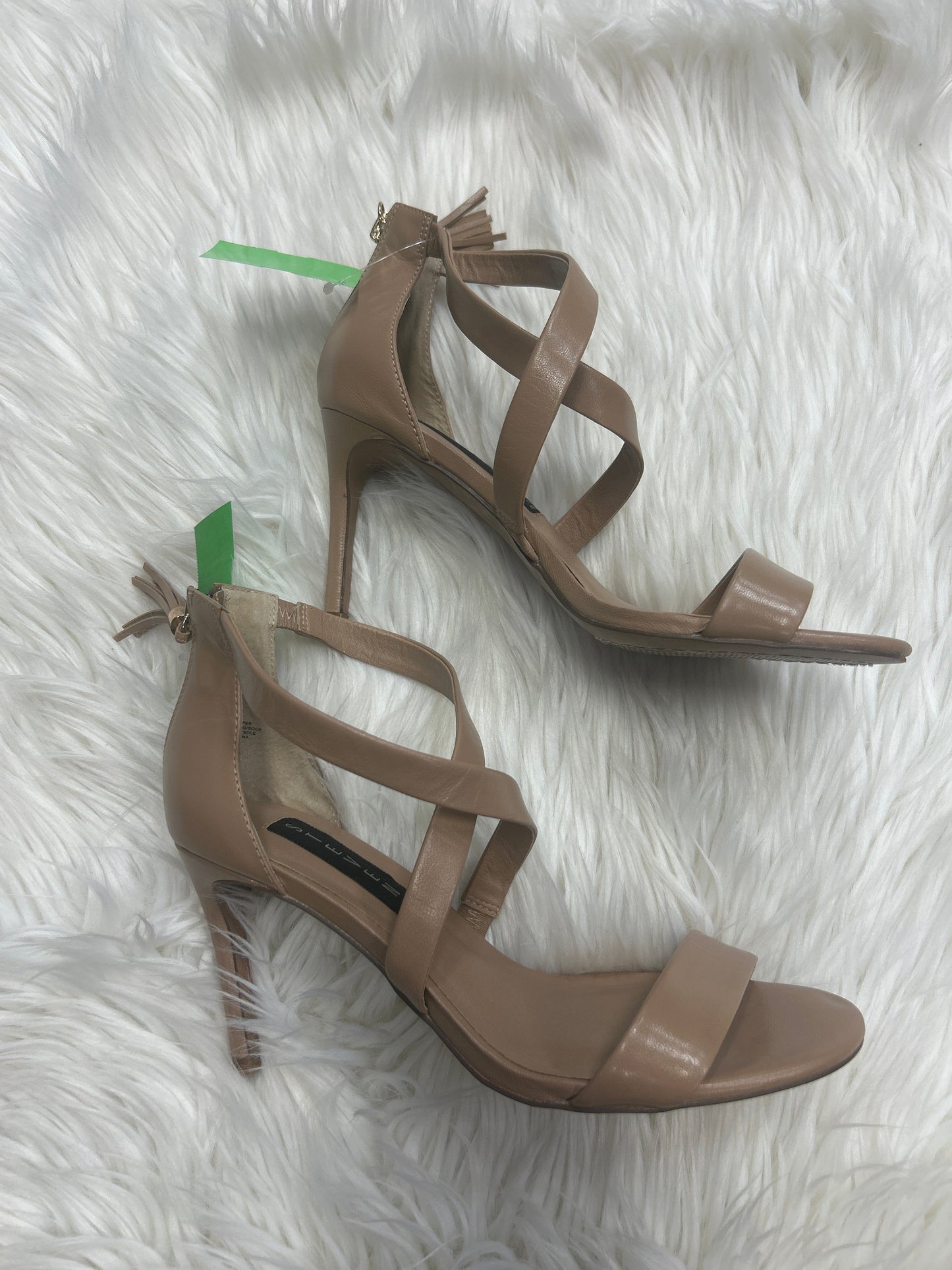 Sandals Heels Kitten By Steve Madden In Tan, Size:8