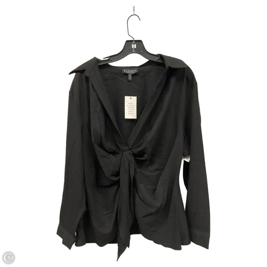 Top Long Sleeve By Eloquii In Black, Size: Xxl