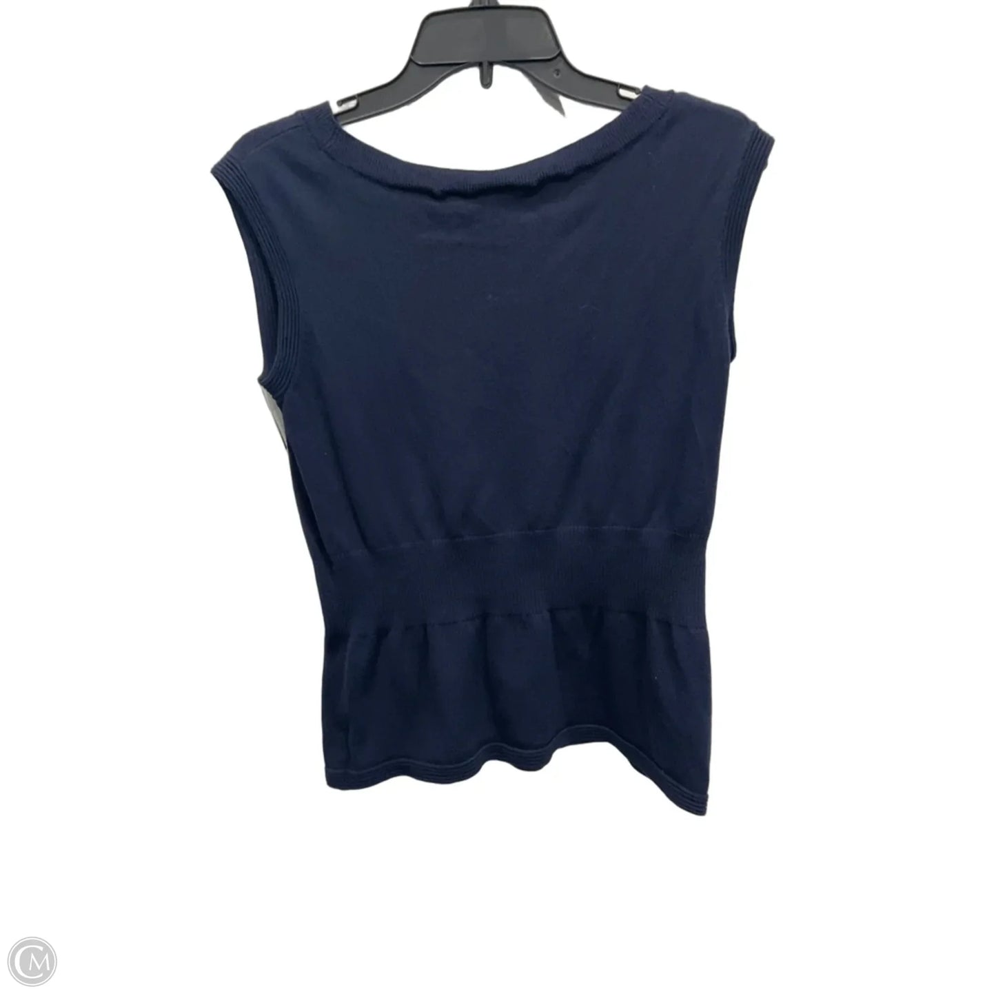 Top Sleeveless By Ann Taylor In Navy, Size: M