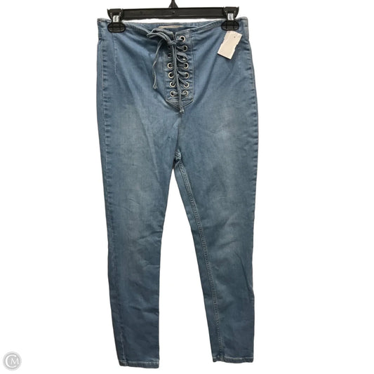 Jeans Skinny By Free People In Blue Denim, Size: 8