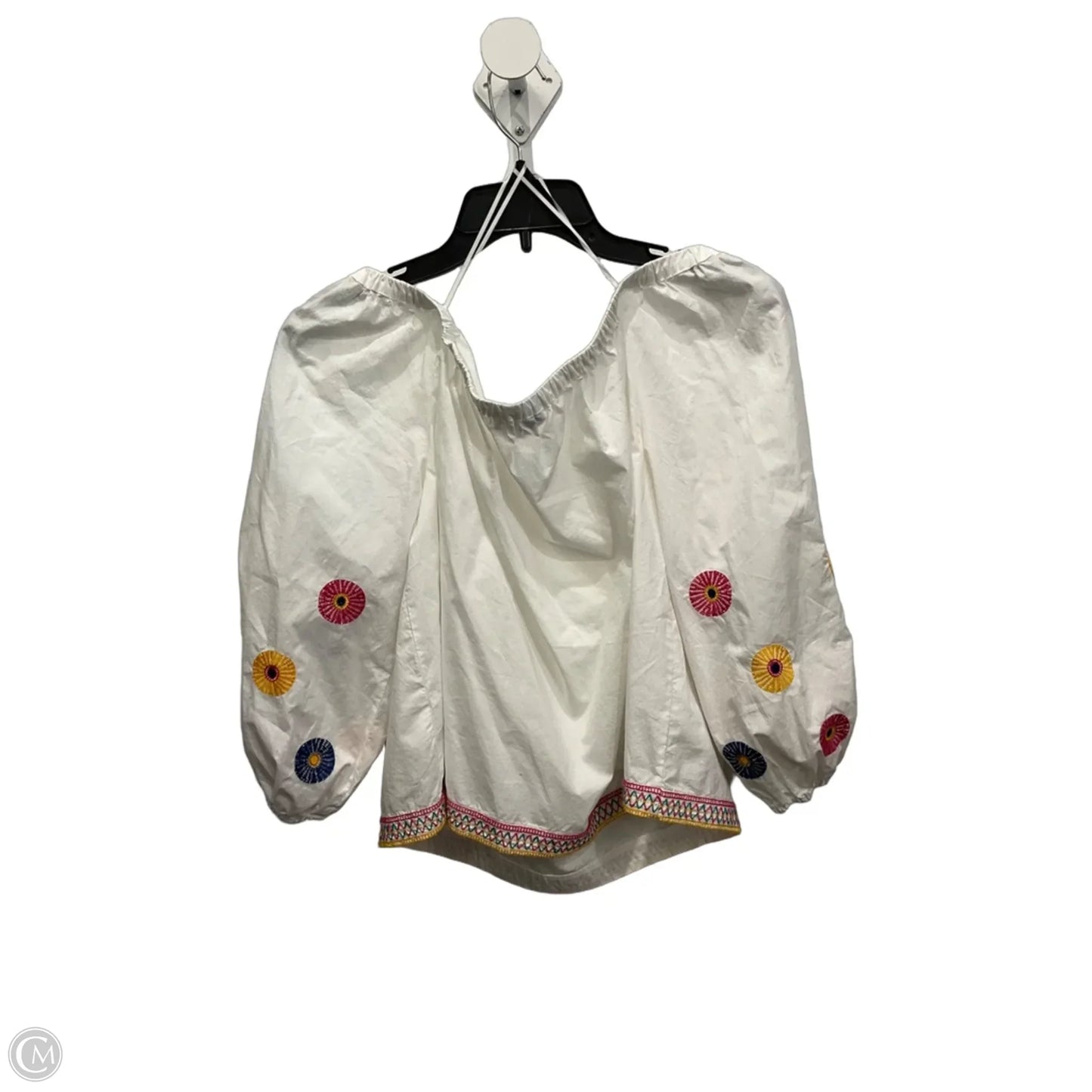 Top 3/4 Sleeve By Madewell In White, Size: L