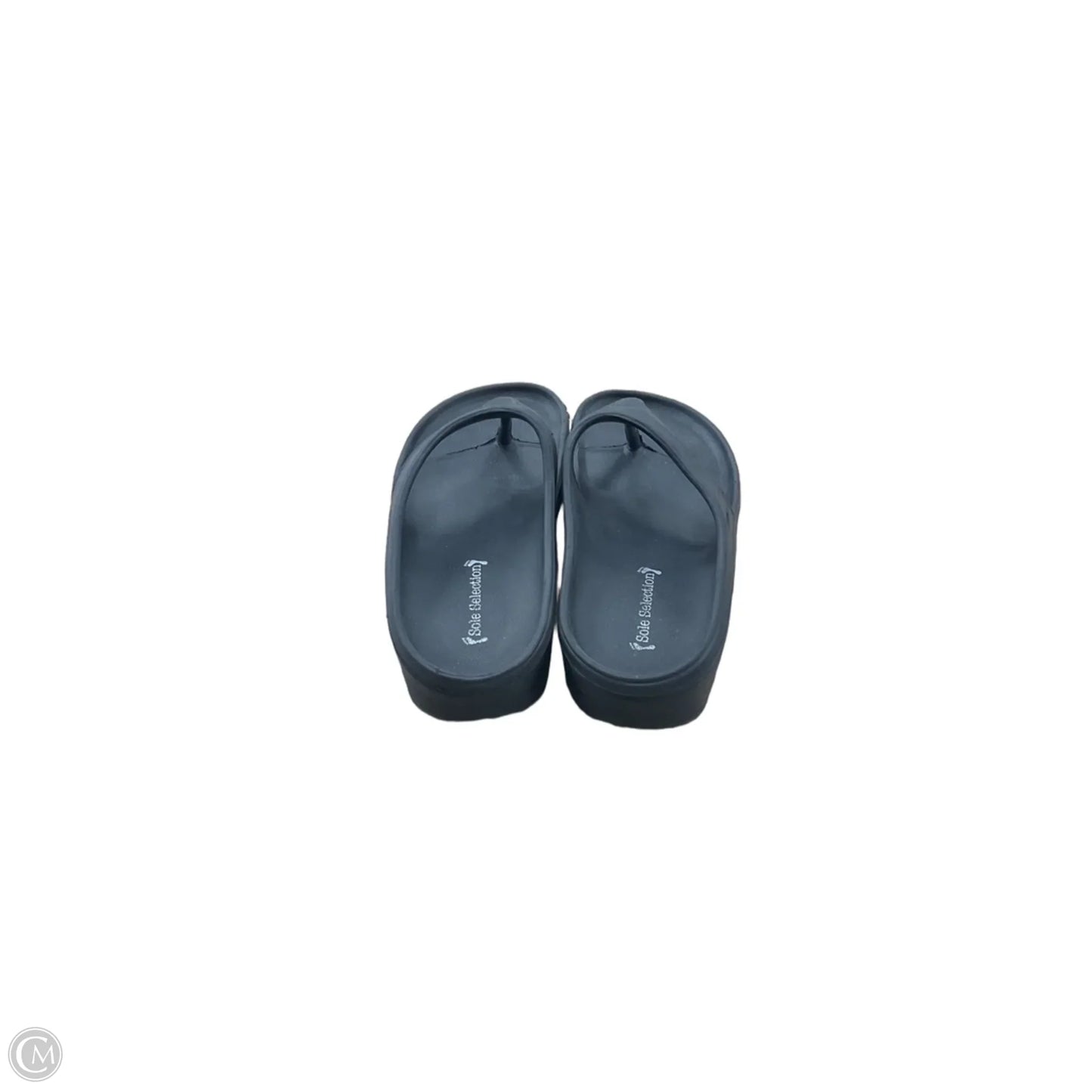 Sandals Flats By Clothes Mentor In Black, Size: 10