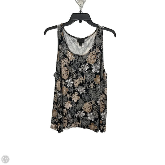 Top Sleeveless By J. Jill In Tropical Print, Size: Xl