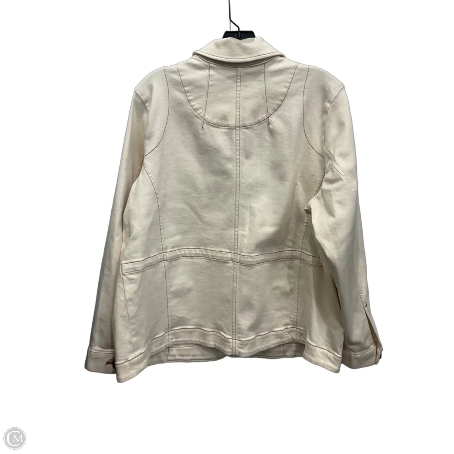 Jacket Denim By J. Jill In Cream Denim, Size: Xl