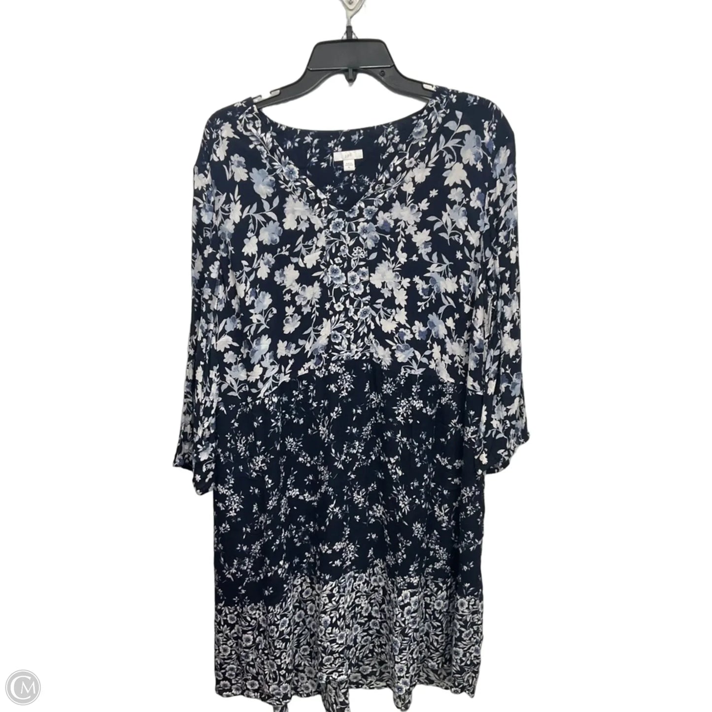Dress Casual Midi By J. Jill In Navy, Size: Xl